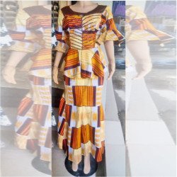 Elegant ladies casual top and long skirt