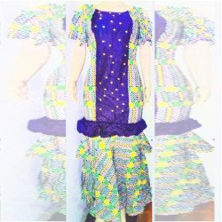 Elegant women long flora party dress