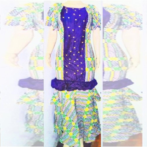 Elegant women long flora party dress
